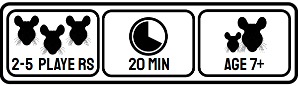 Game box information with age recommendation, playtime, and player count indicators.